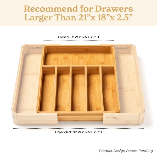 Bamboo Kitchen Drawer Organizer For Silverware Tray For Drawer Silverware Organizer China Factory Directsales - Image 6