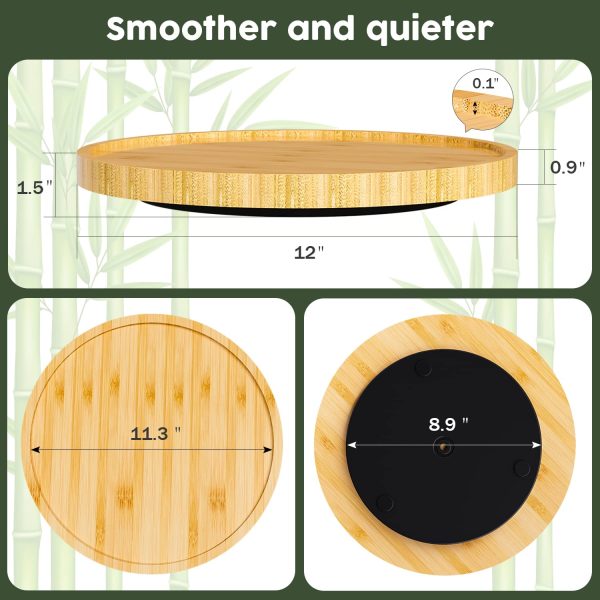 Bamboo Lazy Susan For Table Or Kitchen Countertop Organizer China Factory Directsales - Image 2