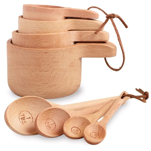 Wooden Measuring Cups And Measuring Spoons Set For Cooking Baking China Factory Directsales