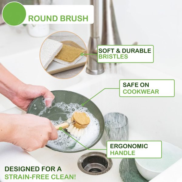 Bamboo Dish Brushes Kitchen Cleaning Set China Factory Directsales - Image 3