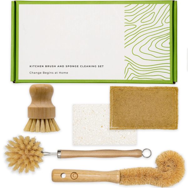 Bamboo Dish Brushes Kitchen Cleaning Set China Factory Directsales