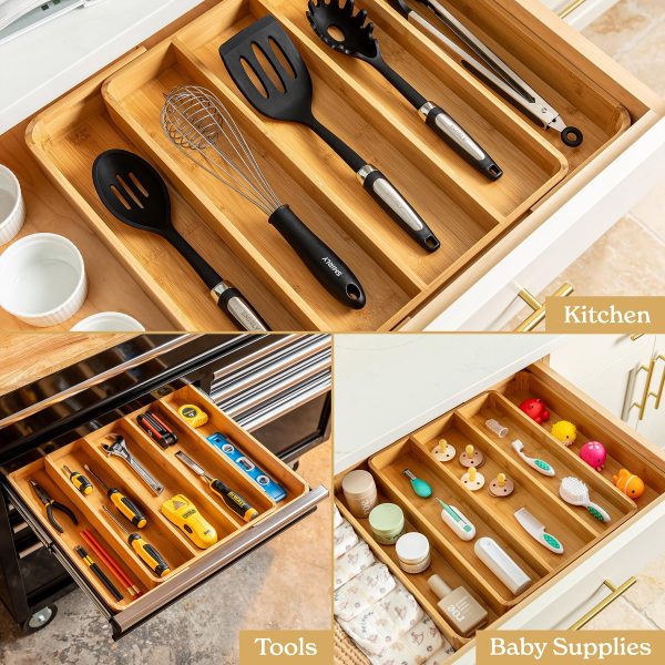 Bamboo Kitchen Drawer Organizer For Silverware Tray For Drawer Silverware Organizer China Factory Directsales - Image 4