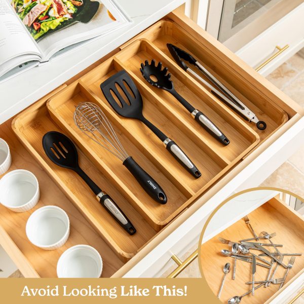 Bamboo Kitchen Drawer Organizer For Silverware Tray For Drawer Silverware Organizer China Factory Directsales - Image 3