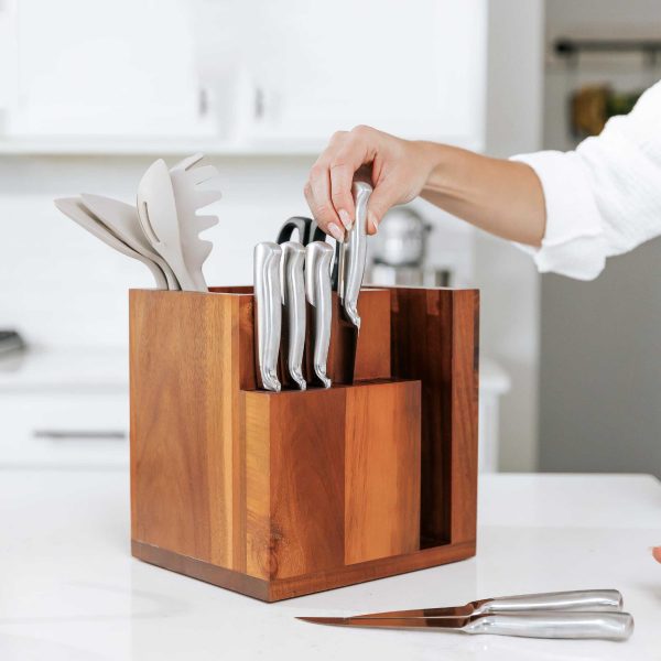 Bamboo Magnetic Knife Block And Cooking Utensil Holder China Factory Directsales - Image 2