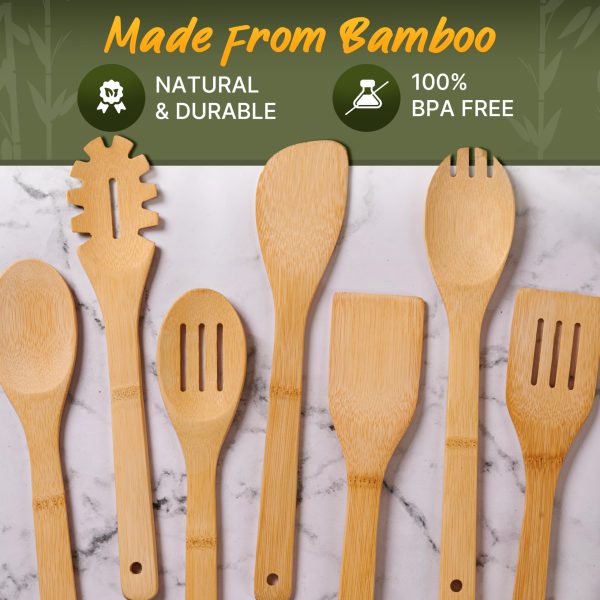 Bamboo Wooden Cooking Utensils Wooden Kitchen Utensil Set China Factory Directsales - Image 7