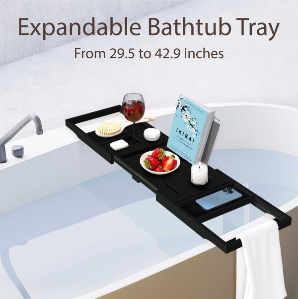 Bamboo Saving Folding Bathtub Caddy Bathtub Tray Table China Factory Directsales - Image 4