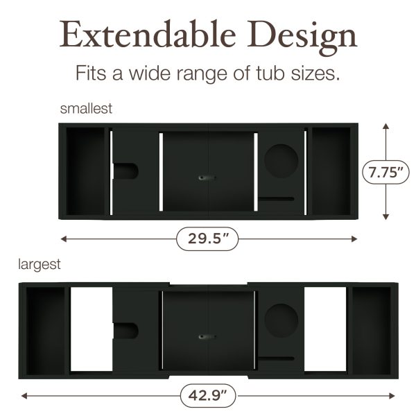 Bamboo Saving Folding Bathtub Caddy Bathtub Tray Table China Factory Directsales - Image 2