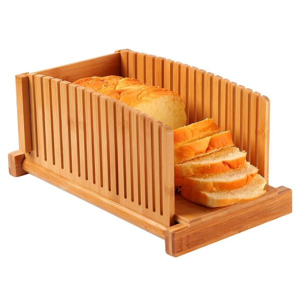 Commercial Bread Slicer With Crumb Tray Bamboo Loaf Cutter China Manufacturer - Image 2