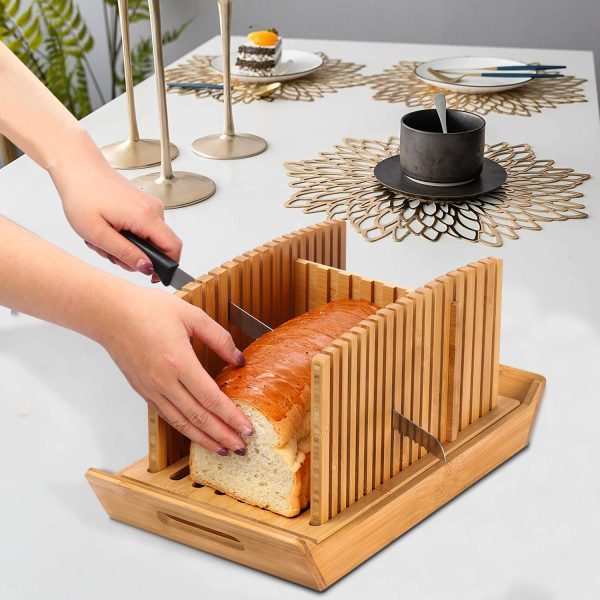 Commercial Bread Slicer With Crumb Tray Bamboo Loaf Cutter China Manufacturer - Image 4