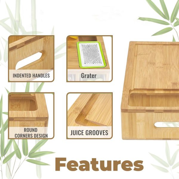 Bamboo Chopping Board with Containers China Factory - Image 7