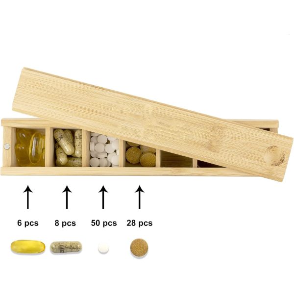 Bamboo Weekly Pill Organizer China Factory - Image 3