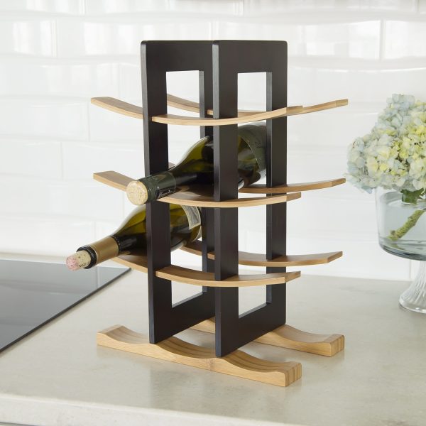 China Factory Direct Supplier 4-Tier Bamboo Wine Rack 12 Bottle Capacity Wine Racks