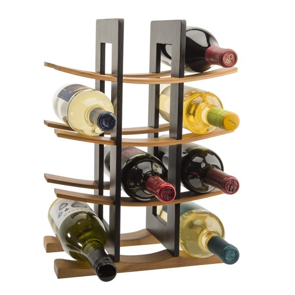 China Factory Direct Supplier 4-Tier Bamboo Wine Rack 12 Bottle Capacity Wine Racks - Image 3