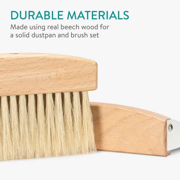 China Factory Direct Supplier Wooden Dust Pan Brush For Sweeping Table Tabletop Compact Horsehair Brush For Sweeping Countertop - Image 4