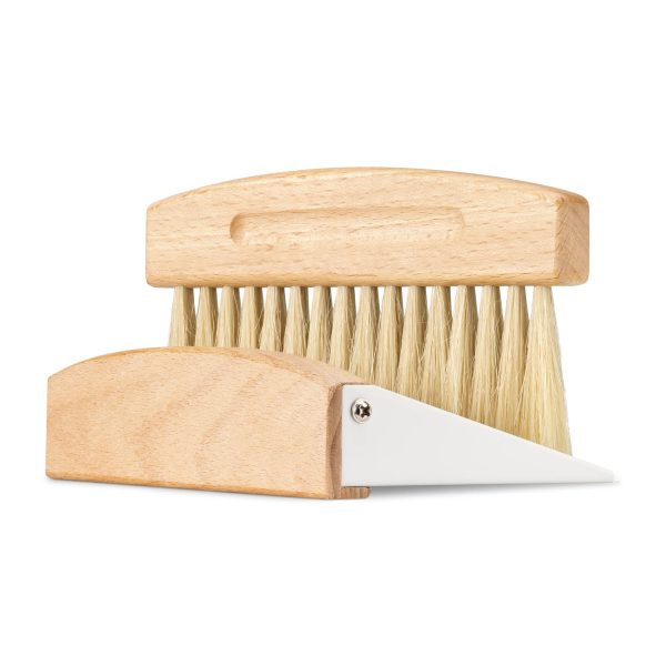 China Factory Direct Supplier Wooden Dust Pan Brush For Sweeping Table Tabletop Compact Horsehair Brush For Sweeping Countertop