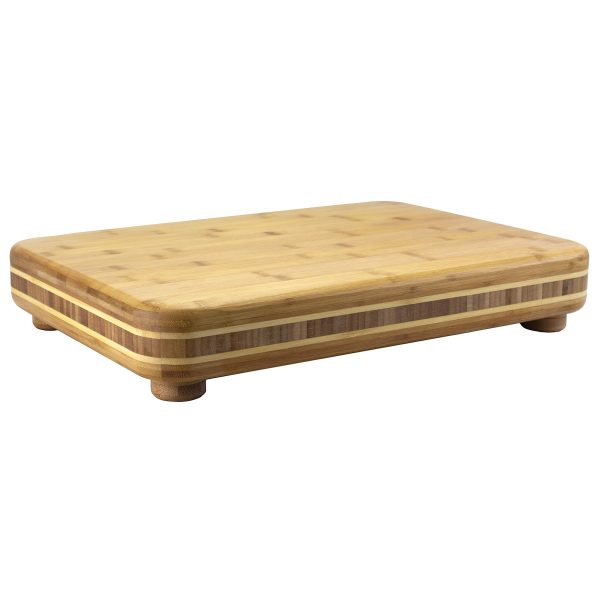 China Factory Direct Supplier Bamboo Chopping Board For Kitchen Bamboo Wooden Dishes With Foot Pad For Food Preparation - Image 7