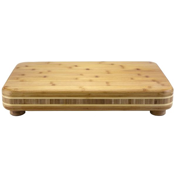 China Factory Direct Supplier Bamboo Chopping Board For Kitchen Bamboo Wooden Dishes With Foot Pad For Food Preparation