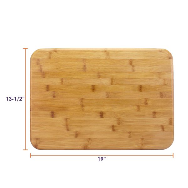 China Factory Direct Supplier Bamboo Chopping Board For Kitchen Bamboo Wooden Dishes With Foot Pad For Food Preparation - Image 2