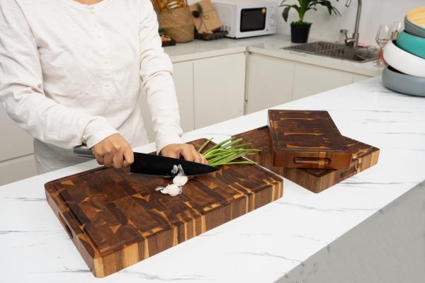 China Factory Direct Supplier Acacia Wood 3 Pcs Sets Butcher Block Wood Cutting Board For Kitchen - Image 3