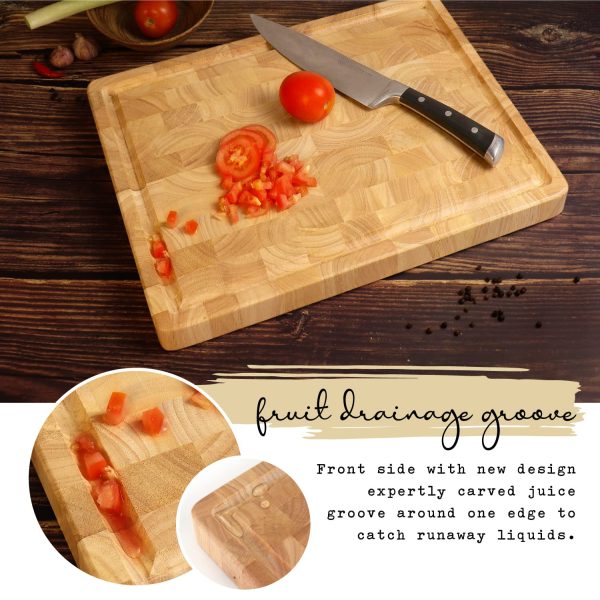 China Factory Direct Supplier Wooden Cutting Board End Grain Cutting Board Wooden Butcher Block Chopping Board - Image 2