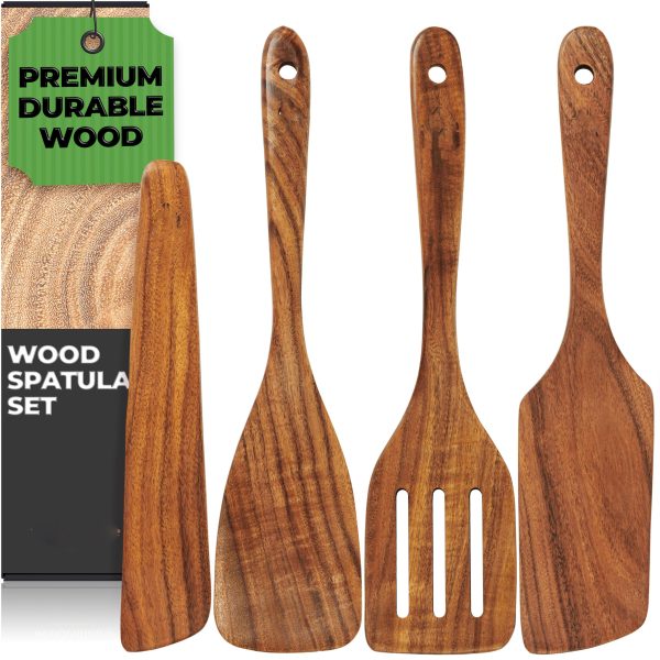 Teak Wooden Spatula Kitchen Utensils Set Spoons China Custom Factory - Image 2