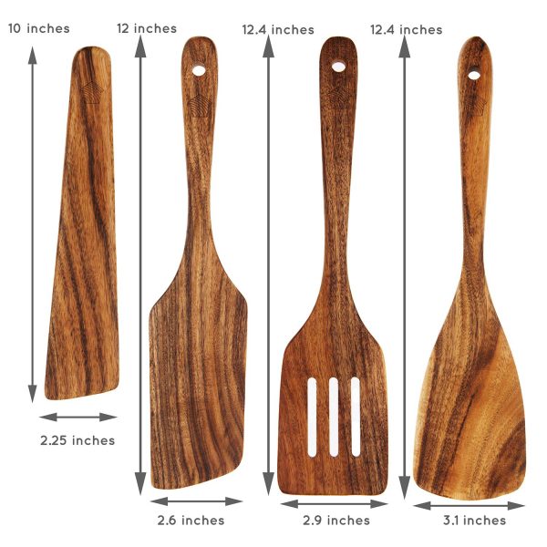 Teak Wooden Spatula Kitchen Utensils Set Spoons China Custom Factory - Image 5