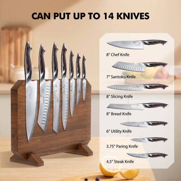 Double Side Magnetic Knife Holder Rack with Sharpener  Magnetic Knife Storage Stand China Custom Factory - Image 4