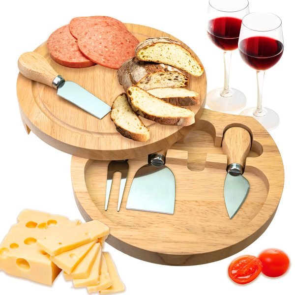 Bamboo Cheese Board Knife Set Fruit Serving Platter China Custom Factory - Image 7