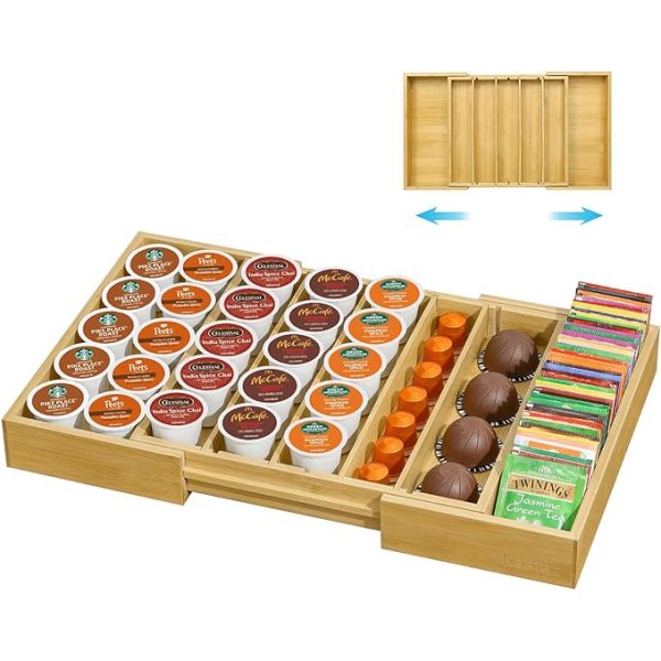 Bamboo K Cup Drawer Organizer China Factory